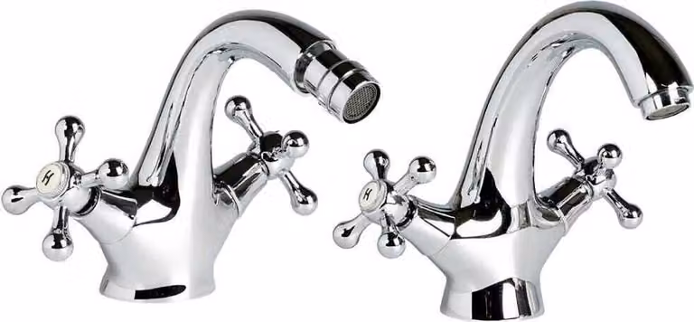 Rubinetto per lavabo e bidet con manopola a croce | Narciso