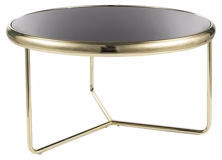 FURNLUX Tavolino Scarlet, nero e oro, 74 cm / Colore principale: / Dimensioni: