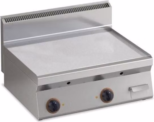Piastra per griglia elettrica KBS, liscia, cromata dura, con 3 zone di riscaldamento, 1000x650x295 mm
