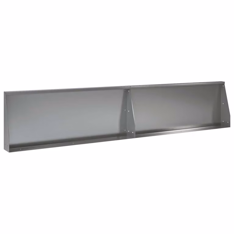 Set di 2 pezzi di muri di contenimento vidaXL in acciaio zincato argento L: 100 cm, H: 50 cm, P: 12 cm