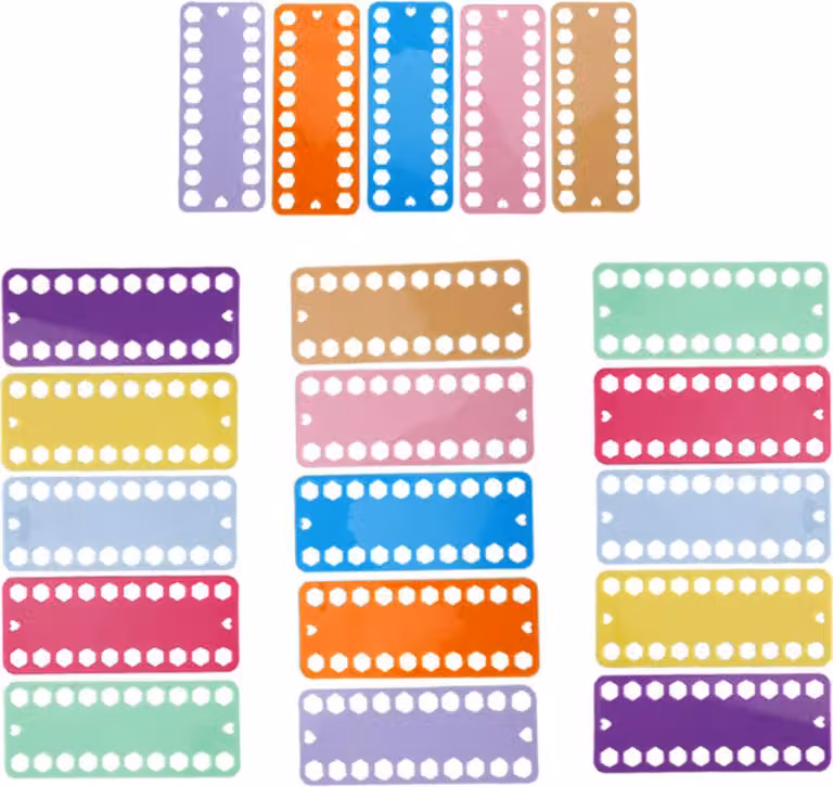 20pcs organizzatore di filo per punto croce 20 fori piastre di plastica a colori - accessori per il ricamo