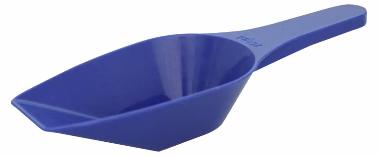 Paletta dosatrice in polipropilene, capacità 250 ml, colore blu