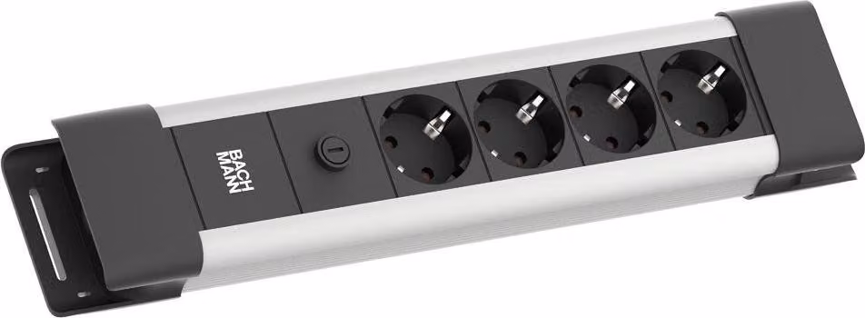 Bachmann CONNECTUS 3xCEE7/3 rot 10 A Strom 2.0m C14-Stecker Grau (BM005928)