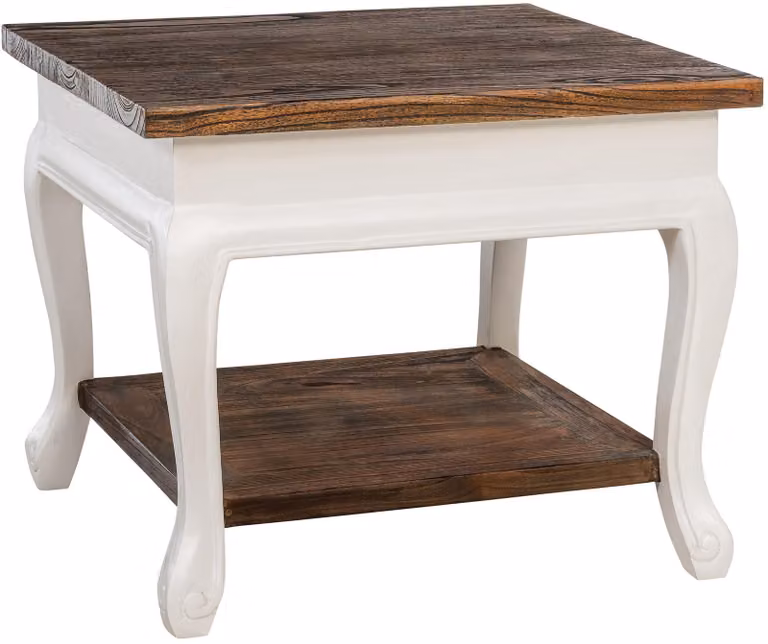 Tavolino Thordis - Design rustico | Colore: marrone scuro | Dimensioni: 60x60x50 cm