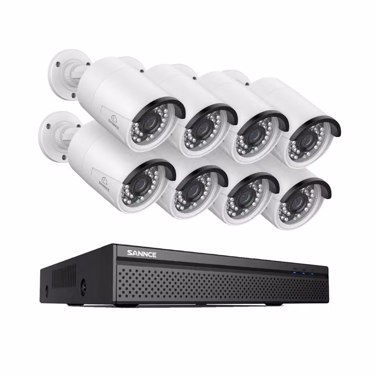 Sistema di videosorveglianza SANNCE, risoluzione 8MP, telecamere IP POE, I91FQ08, Nessuno