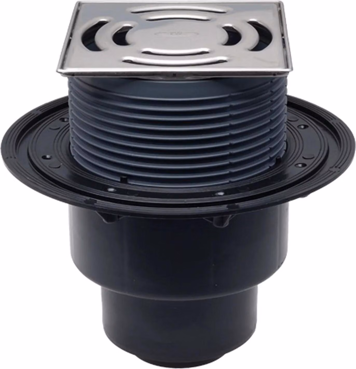 Scarico a pavimento HL Hutterer & Lechner, DN50/75/110 con uscita verticale, ZU Primus, con flangia