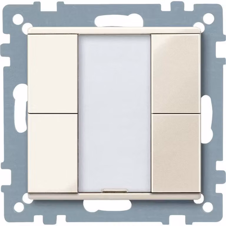 Schneider Electric Pulsante doppio plus, bianco lucido, sistema M MTN617244