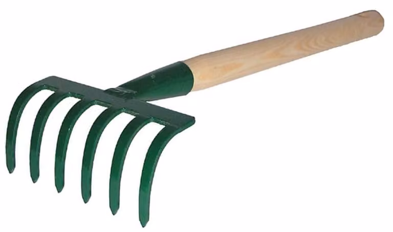 Rastrello Kard piccolo a 6 denti con manico da 30 cm