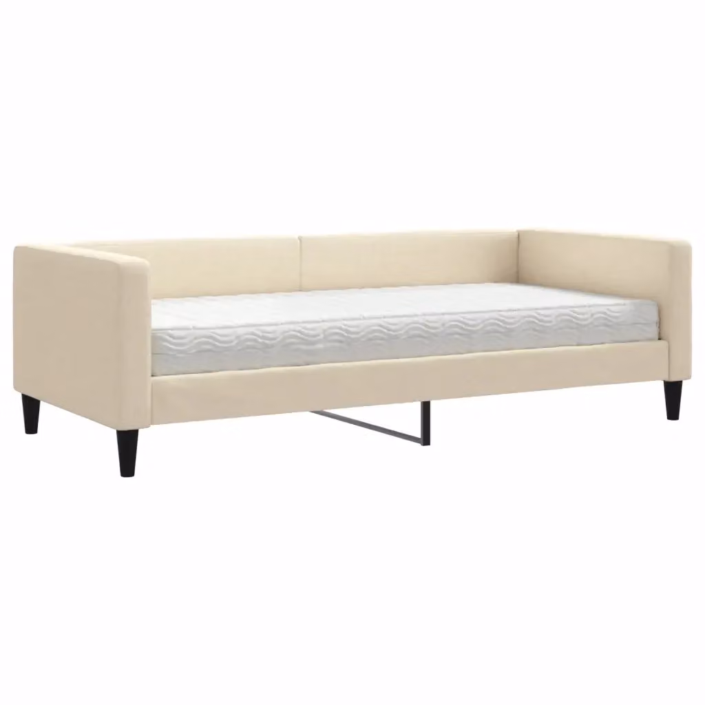 Divano Letto Moderno vidaXL in Tessuto Beige per Soggiorno e Camera da Letto – 2