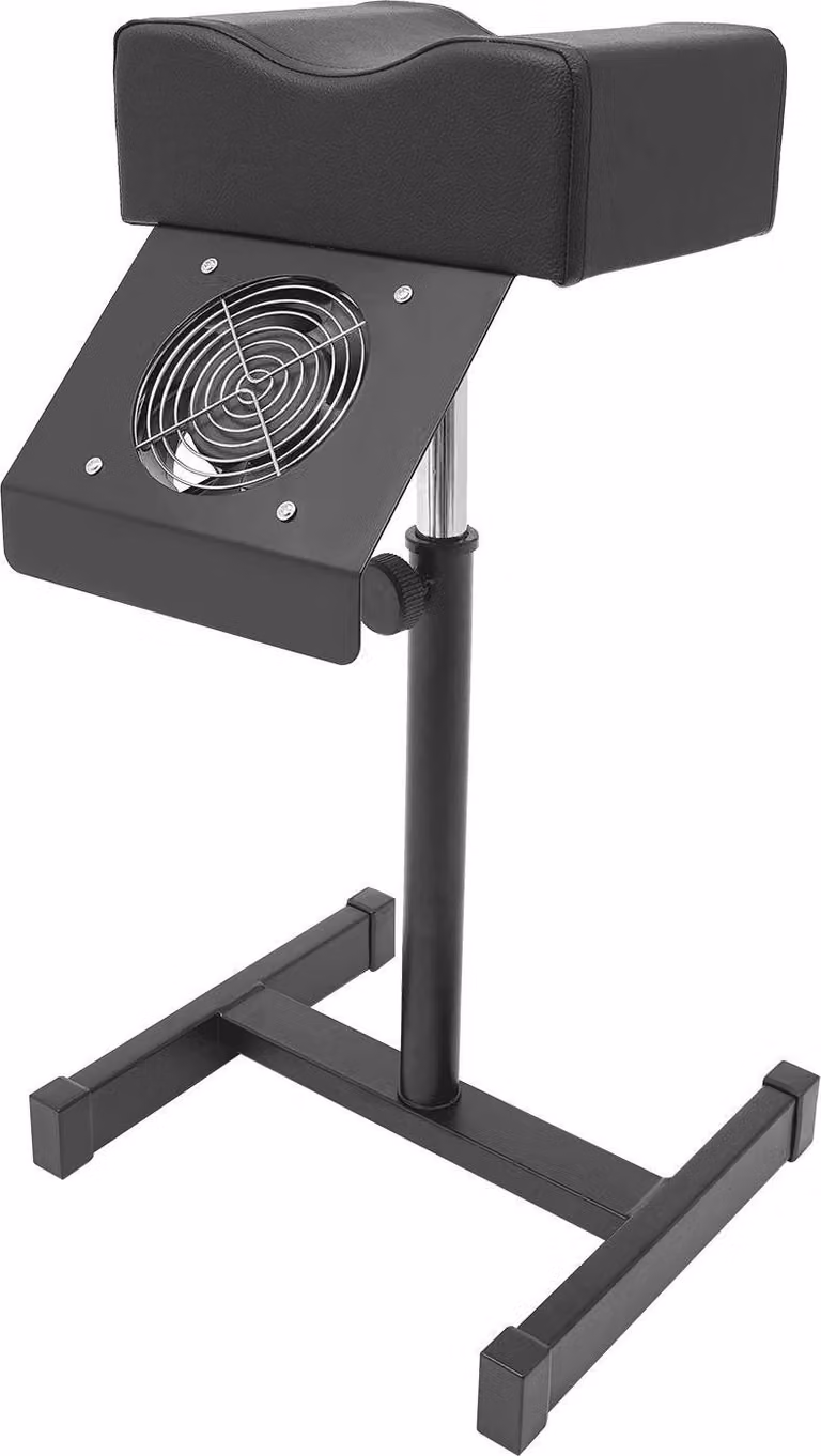 Sedia per pedicure con aspiratore per unghie, design ergonomico, ventola integrata per la pulizia della polvere, nero