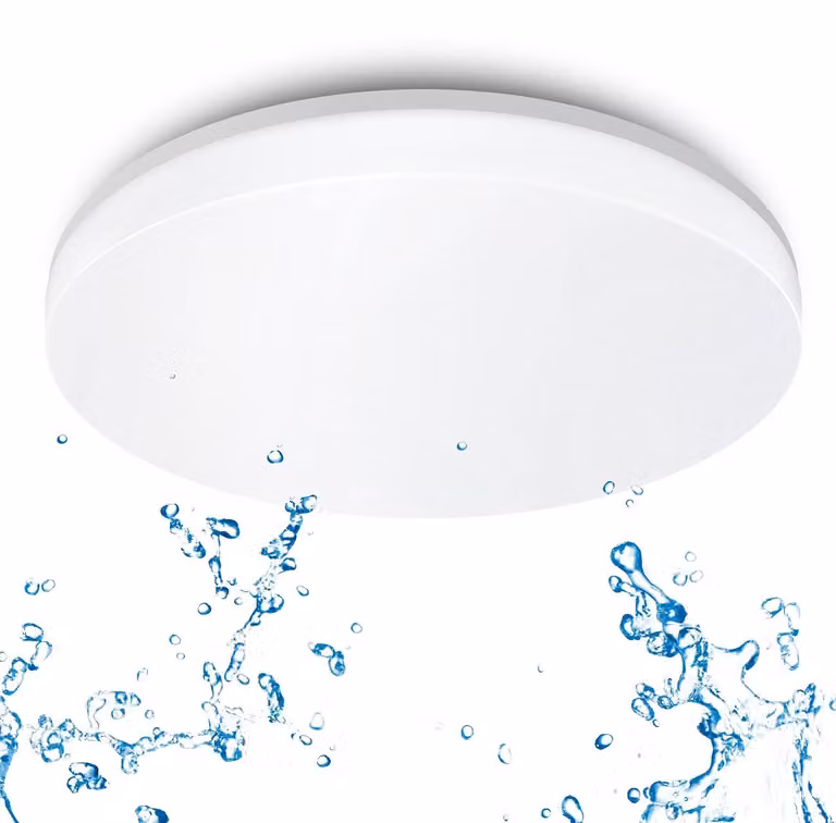 ANWIO, plafoniera da 24W, lampada da bagno impermeabile IP65, plafoniera LED da 4000K, 2400 lumen, ideale per bagni, balconi, corridoi, cucine e soggiorni, luce bianca neutra, diametro 33 cm