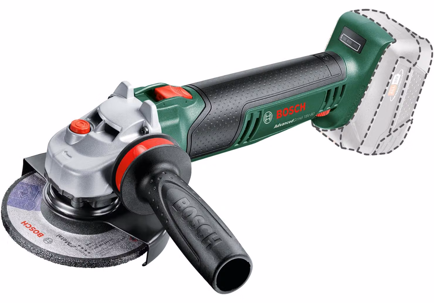 BOSCH Home & Garden 06033E5100 BOSCH Home & Garden AdvancedGrind 18V-80 smerigliatrice angolare a batteria 18,0 V, senza batteria