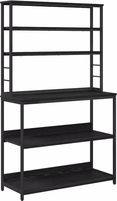 Mensola da cucina in stile industrial DESIGN IN in legno e metallo, colore nero e marrone, L/P/H: 100 x 40 x 168 cm