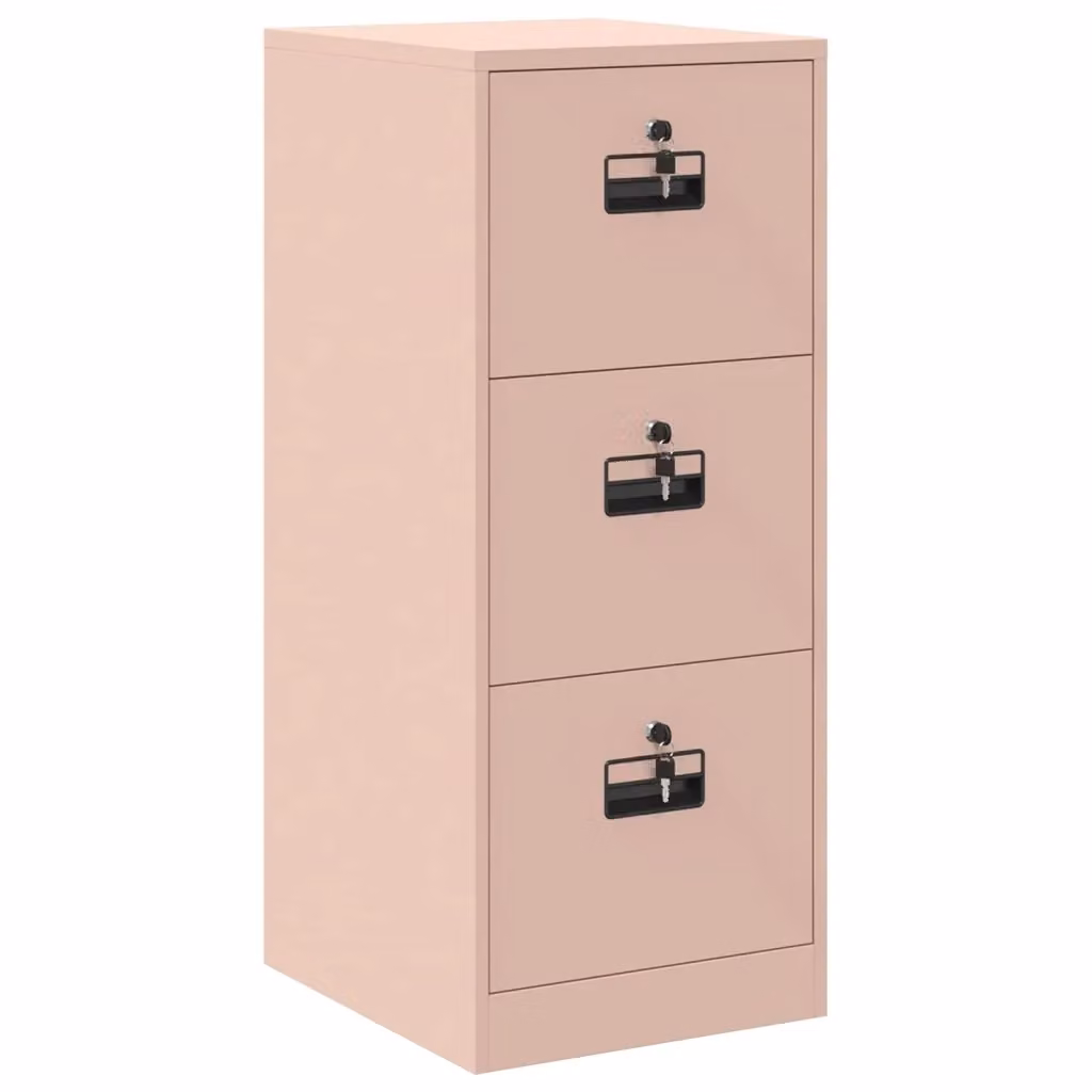 Armadio per file vidaXL in metallo rosa con cassetti e serratura L/P/H: 44 x 50 x 106.5 cm – 2