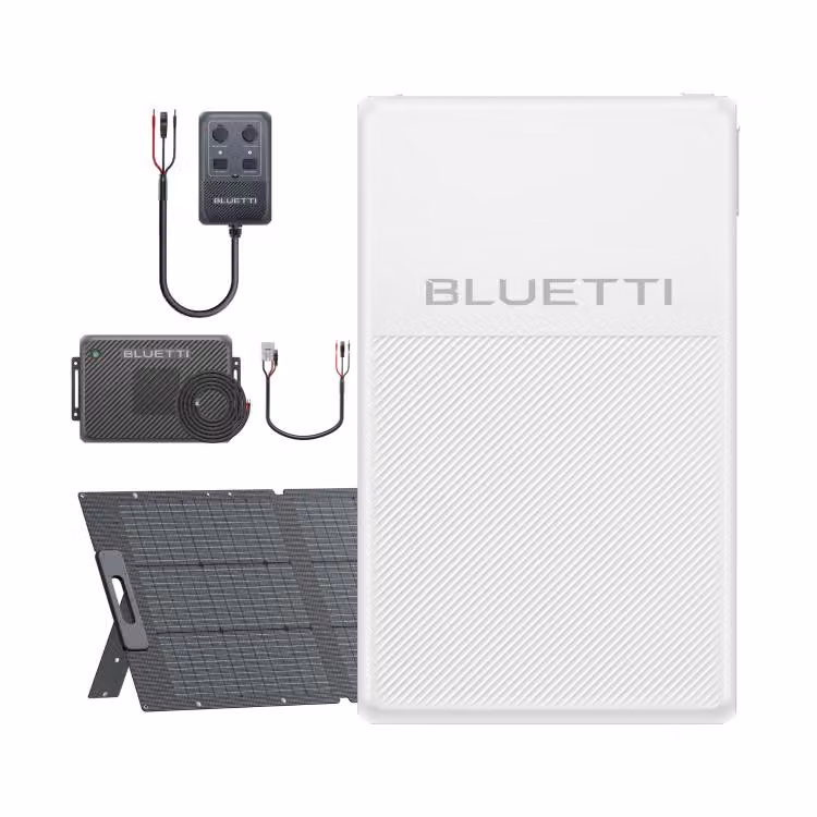 Generatore solare BLUETTI FridgePower da 2016 Wh con caricabatterie, hub D1 e pannello solare PV da 200 W, ideale come alimentazione di riserva per frigoriferi