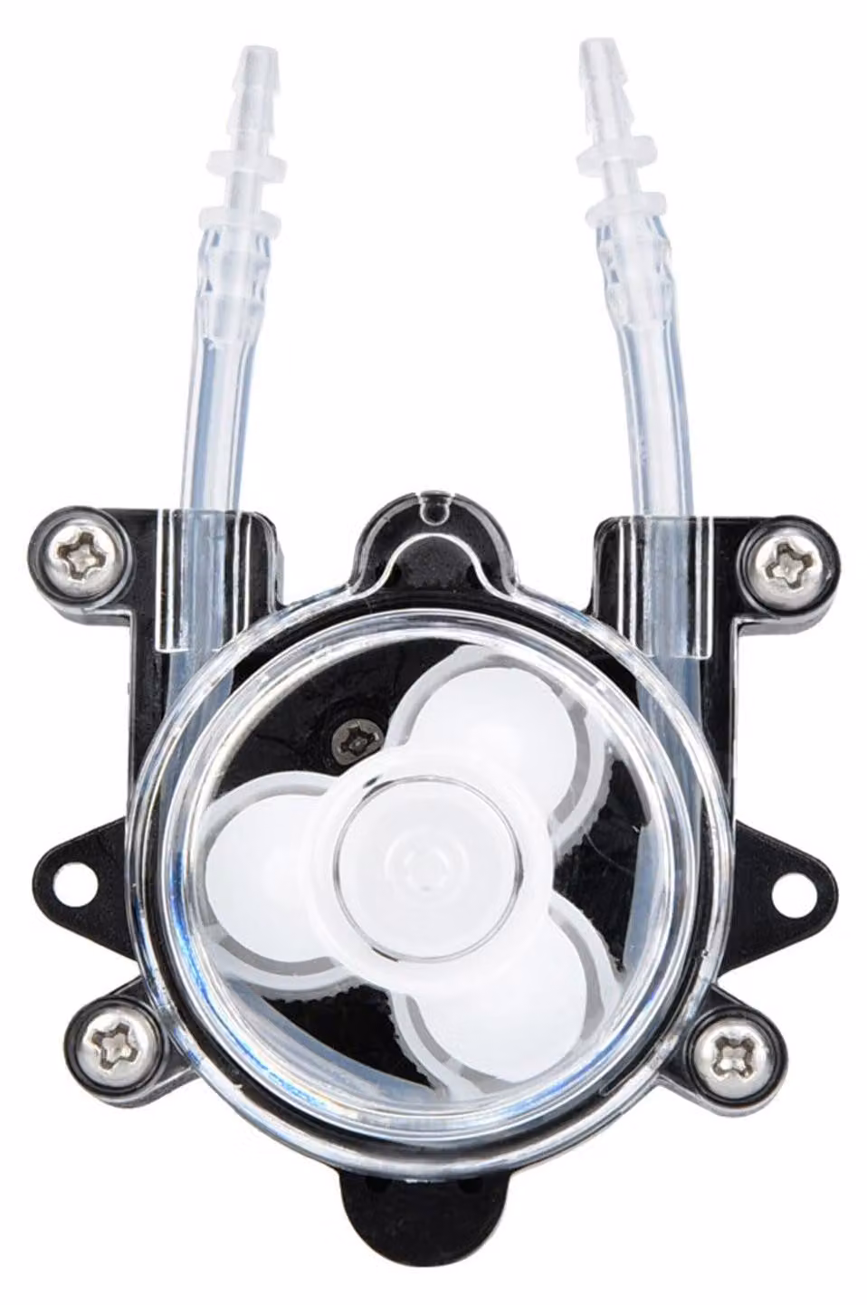Pompa dosatrice peristaltica a 12V DC, portata da 0 a 65 ml/min, dimensioni 32x23 mm