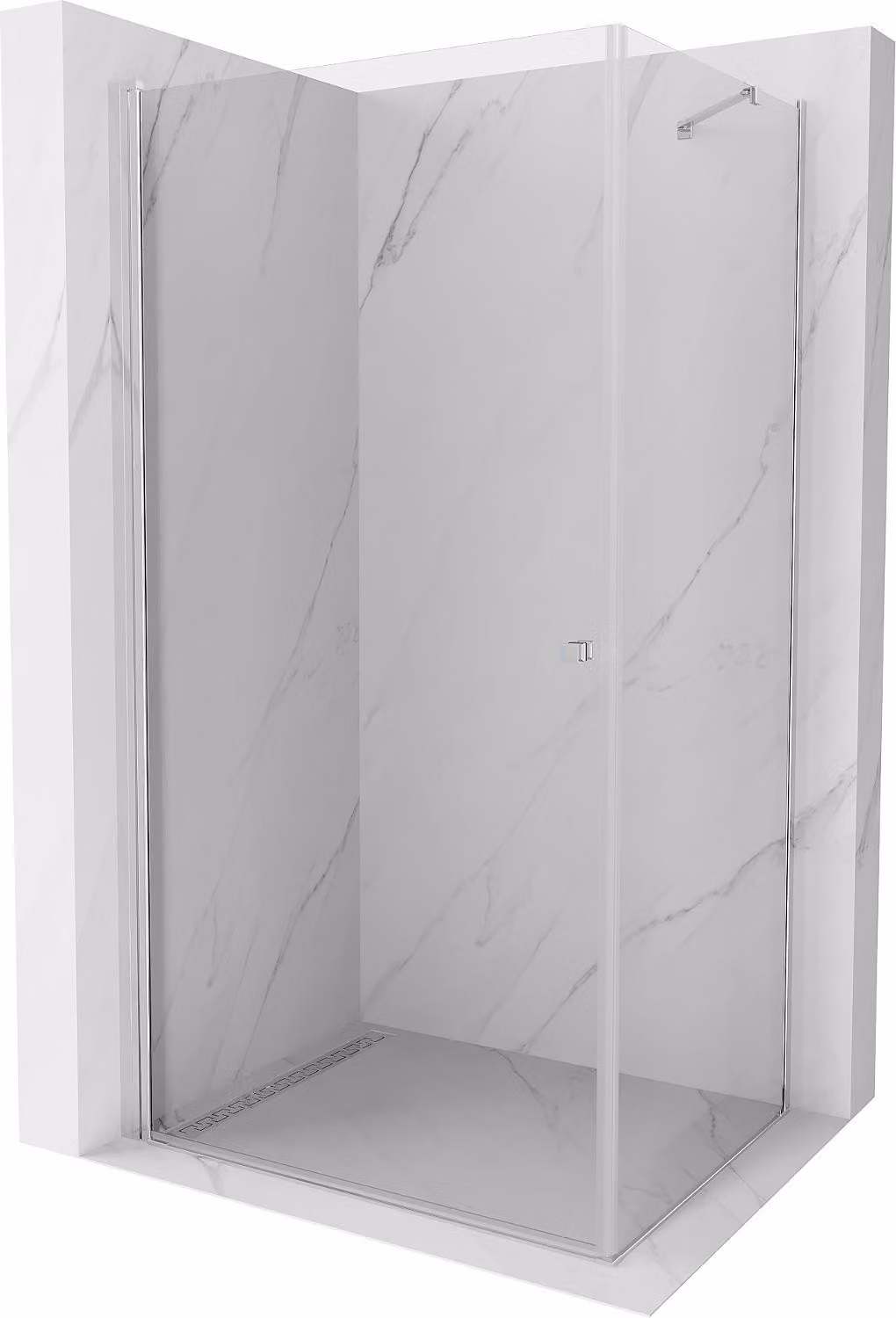 Mexen Pretoria cabina doccia battente 70 x 80 cm, trasparente, cromo - 852-070-080-01-00