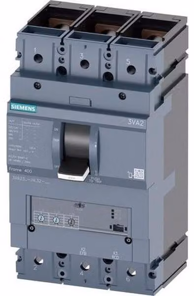 Interruttore Siemens 3VA2 IEC Frame 400 Capacità di commutazione classe M Icu=55kA @ 415V 3VA23405HL320AA0