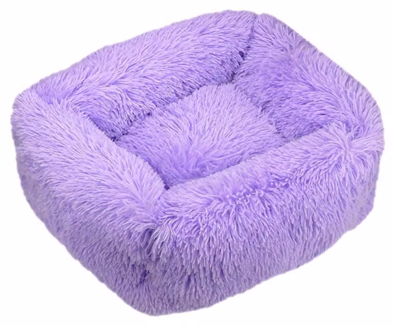 Cuccia ortopedica per cani, dimensioni L, 80x65 cm, colore lilla, imbottitura soffice, lavabile, antiscivolo, base impermeabile