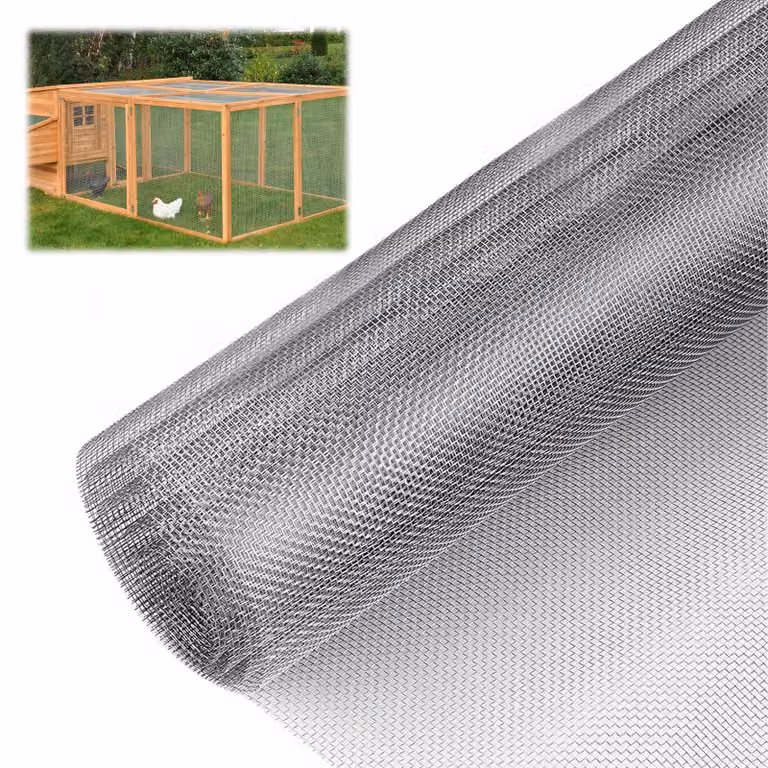 Rete metallica a maglia fine, dimensioni 40 cm x 2 m, in acciaio inossidabile