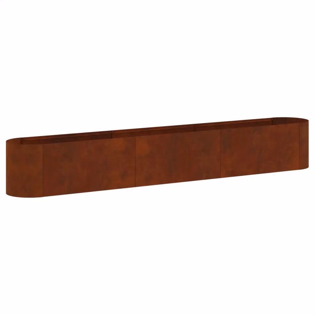 Letto rialzato da giardino vidaXL in acciaio Corten marrone L: 280 cm, P: 40 cm, H: 40 cm – 2