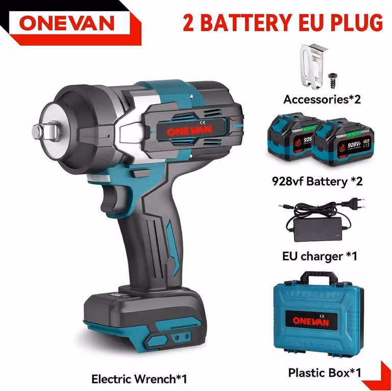 Avvitatore a impatto a batteria / Avvitatore a impatto - Utensile a batteria da 18 V - Motore brushless - 2800 W - 2 batterie 928VF - 8500 colpi/min - Bianco