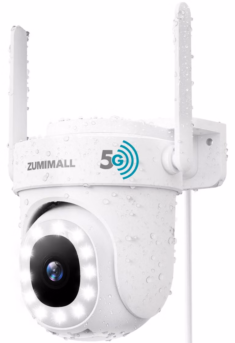 Telecamera di sorveglianza PTZ da esterno da 4 megapixel, con visione notturna e rilevamento tramite intelligenza artificiale