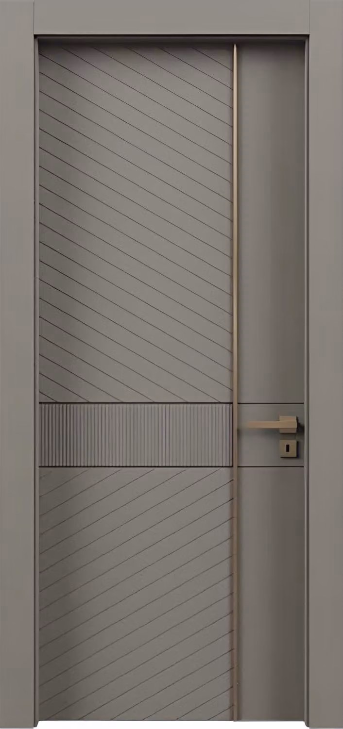 Graue Wohnungstür Stilvolle PVC-Türen Designer Hoteltüren Innentür