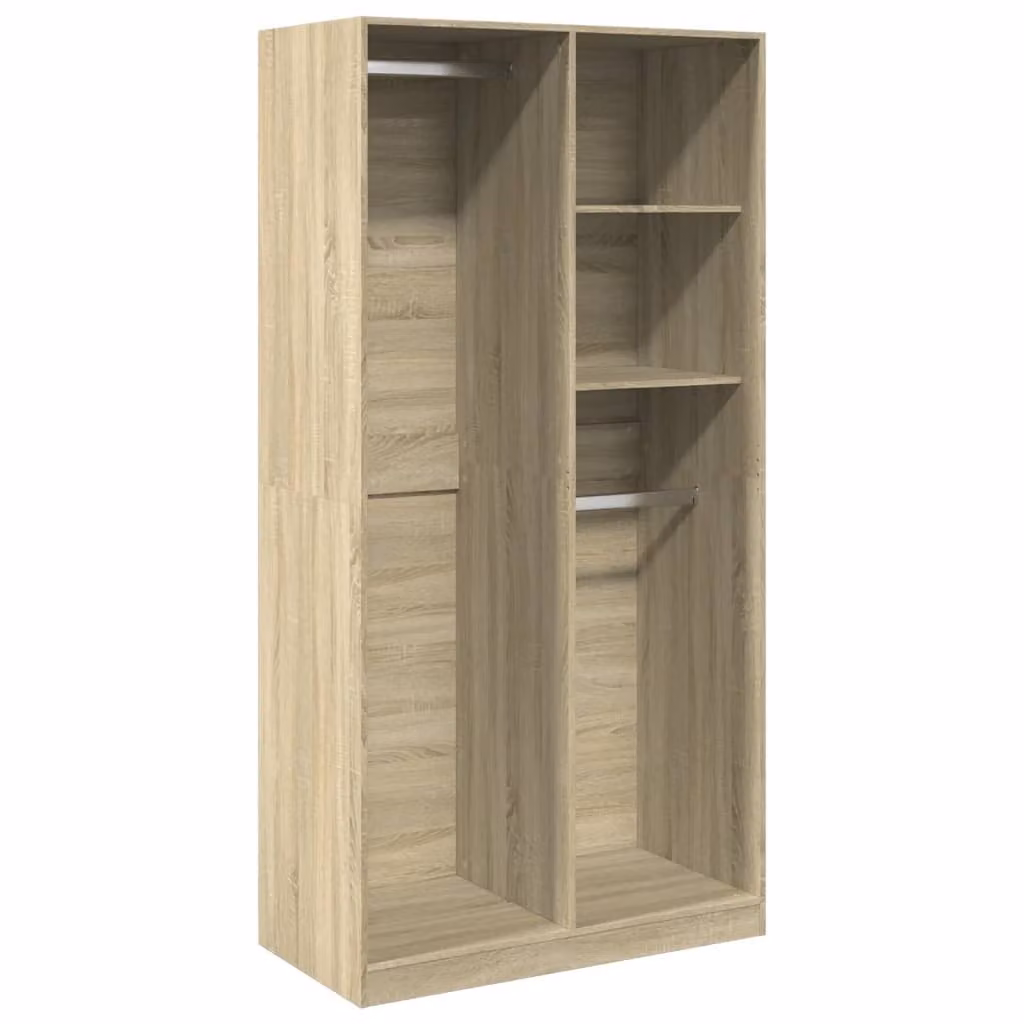 Armadio Rovere Sonoma 100x50x200 cm in Legno Multistrato