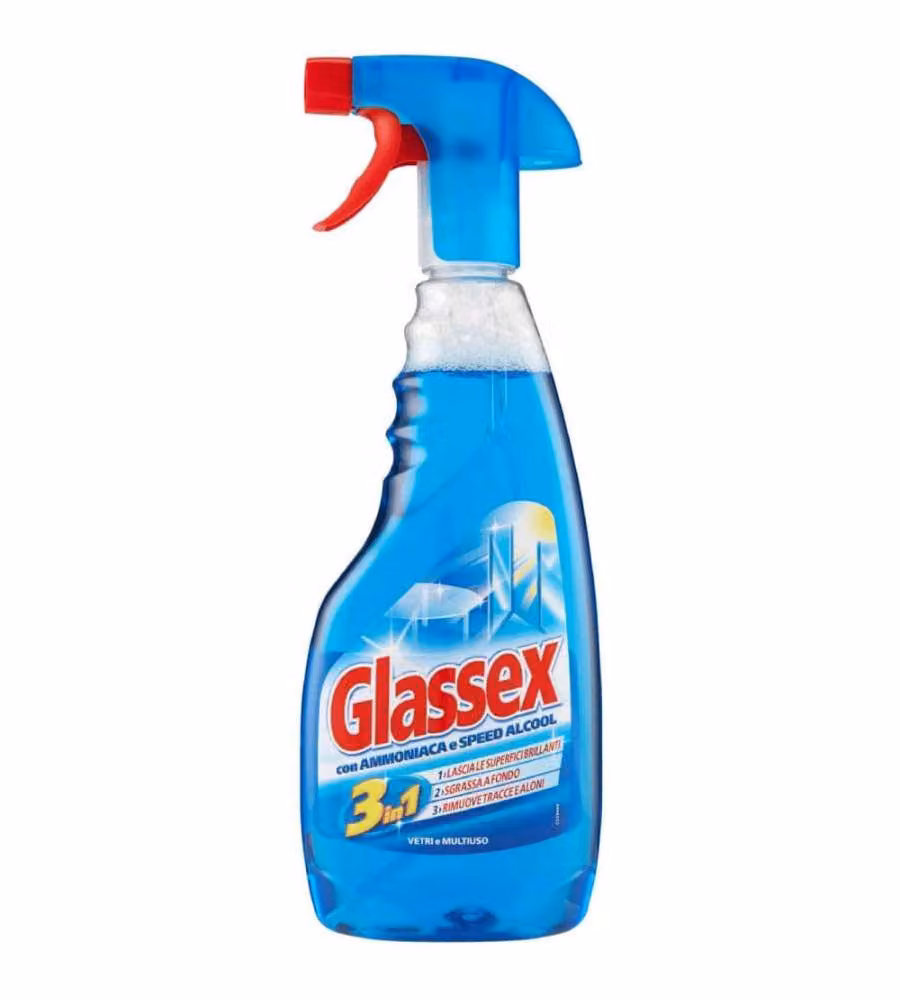 Glassex Detergente per Vetri Spray 500 ml - Multiuso senza Aloni