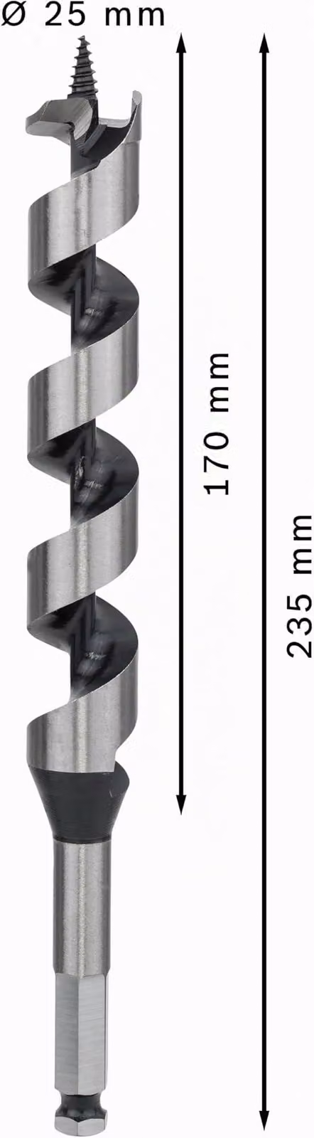 PRO Legno Punta per legno, 25 x 170 x 235 mm