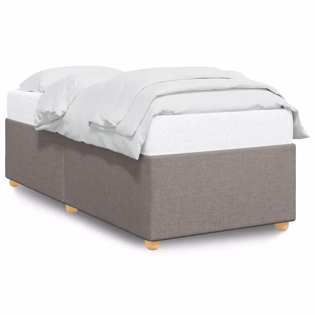 Struttura Letto con Giroletto Design Mania in Tessuto Tortora L 80 x P 200 cm – 2