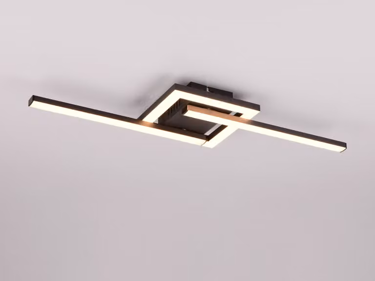 Lampada da soffitto a LED VIALE 17W 3000K 1860lm, metallo nero, dimensioni: 5x54x16 cm, IP20, RL