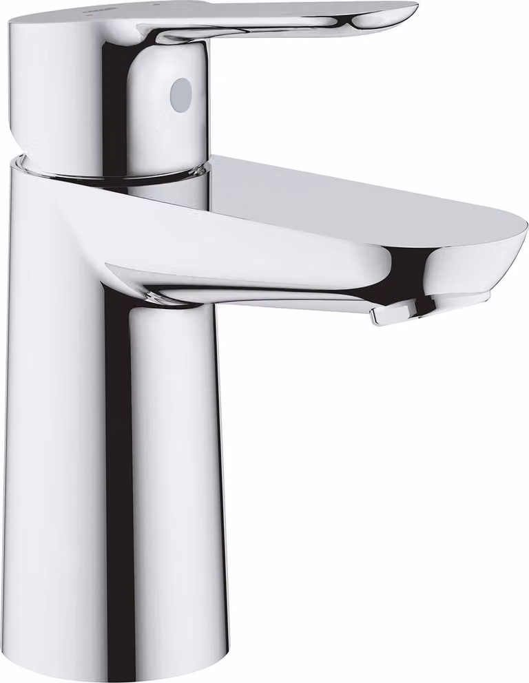 Miscelatore per lavabo, modello "S", cromato, da installare con un foro, confezione da 1 pezzo