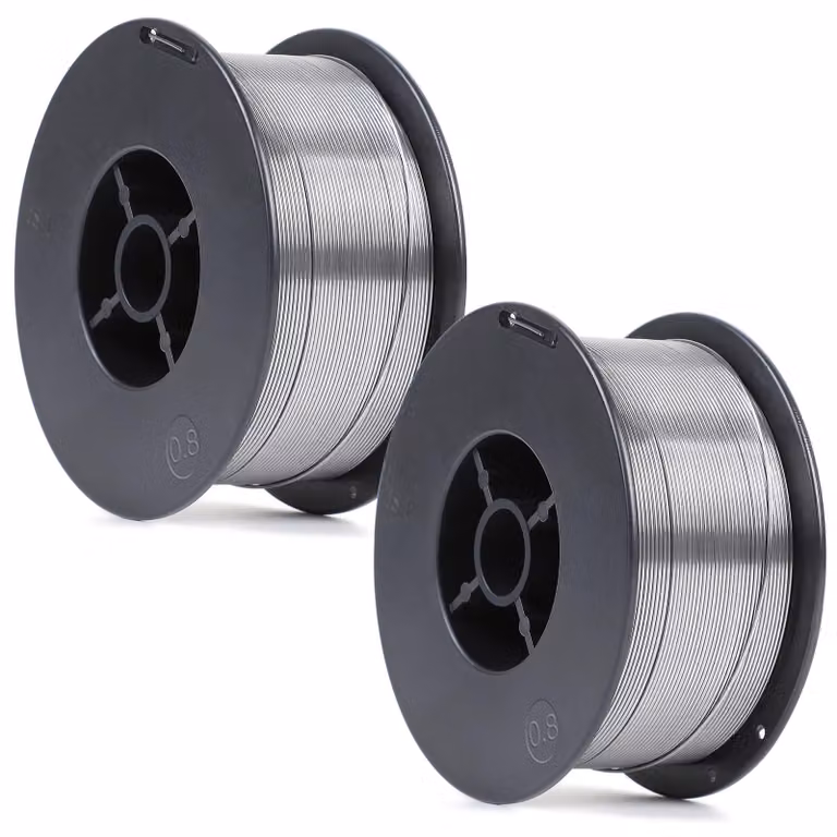 2 bobine di filo per saldatura MIG/MAG, senza gas, E71T-GS, diametro 0,8 mm, peso 1 kg, auto-protette