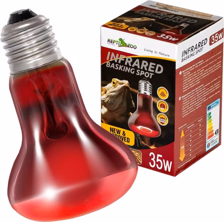 Repti-Zoo Spot riscaldante a infrarossi 50W - Lampadina riscaldante a infrarossi Repti-Zoo