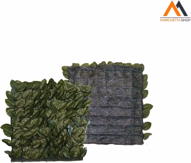 SIEPE ARTIFICIALE 'FOGLIE DI LAURO CON RETE' mt 1,5 x 20