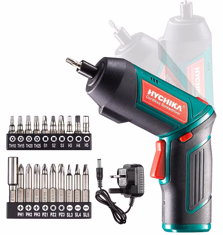 Avvitatore a batteria da 6 Nm con 20 accessori e luce LED