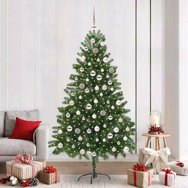 Albero di Natale con 300 LED con supporto Verde 210 cm PE 3396342