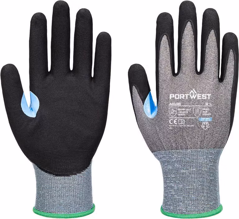 Guanto antitaglio in nitrile Cs D21 - Taglia Xxl - Grigio/Nero - Portwest