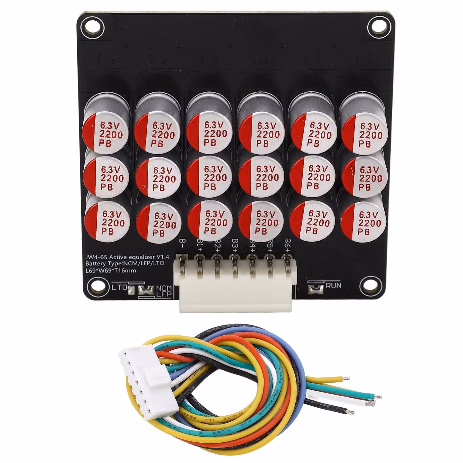 Batteria Equalizzatore attivo 6S 1,8 V - 4,5 V Condensatore Scheda di bilanciamento Trasferimento di energia Modulo di bilanciamento
