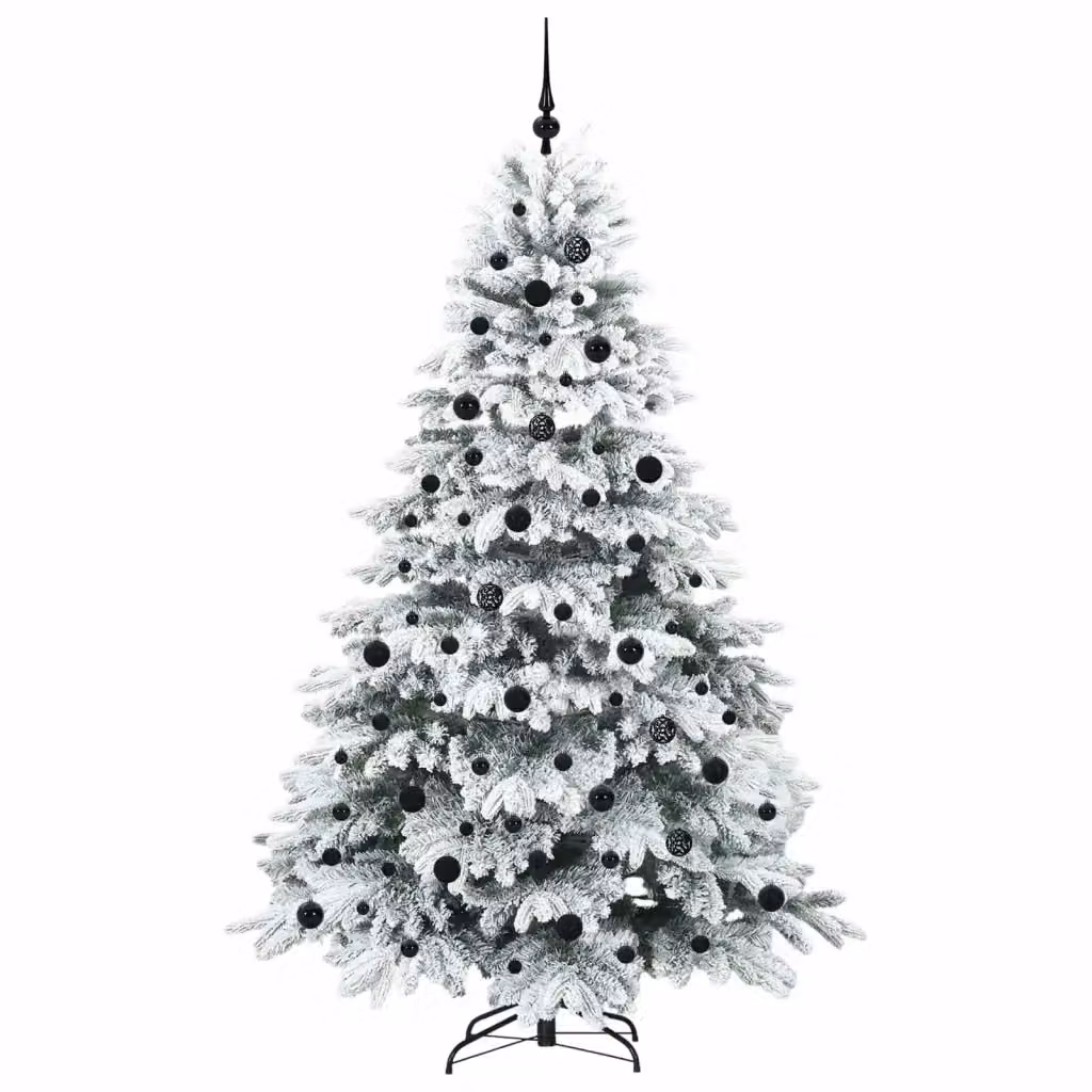 Albero di Natale artificiale moderno vidaXL bianco con 300 LED luce bianca calda in PE e PVC, Altezza: 210 cm – 2