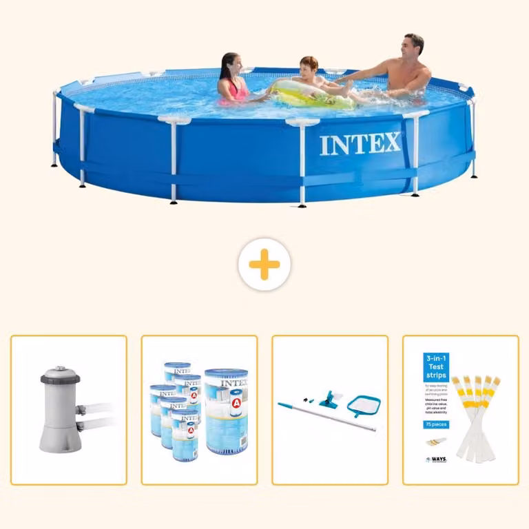 Piscina fuori terra a struttura - 366x76 cm - 5 pezzi - Modello SCB94