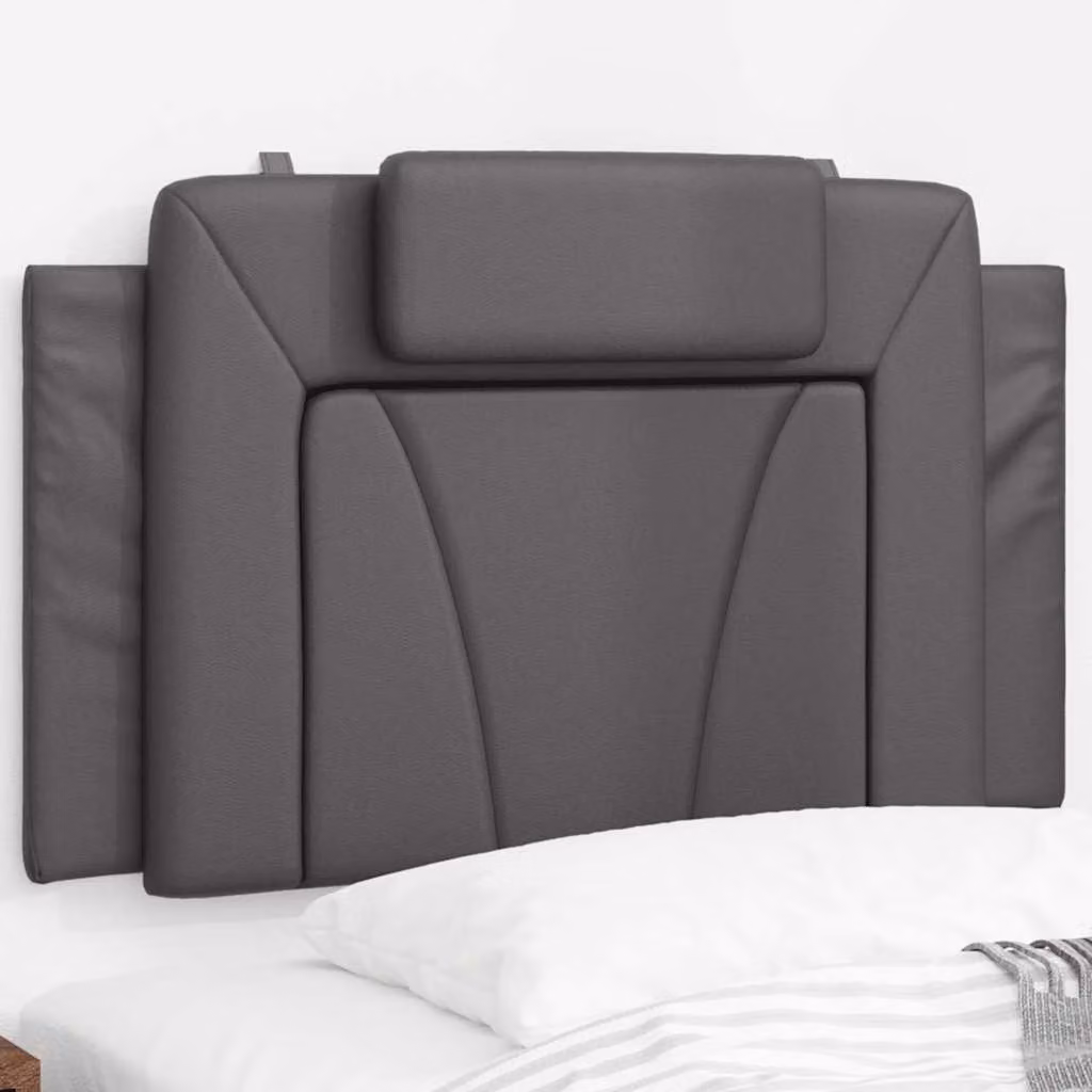 Cuscino Testiera Viana vidaXL in Similpelle Grigio, Larghezza: 90 cm