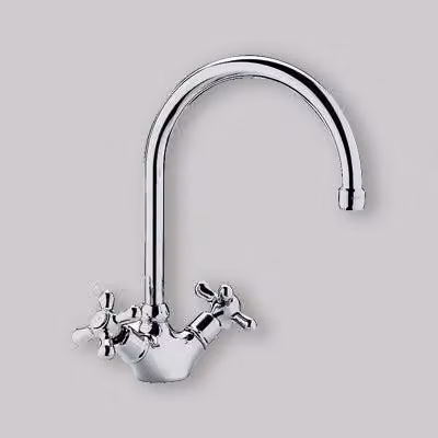 MISCELATORE LAVELLO MONOFORO CON CANNA AD OMBRELLO "IRIS" Bronzo