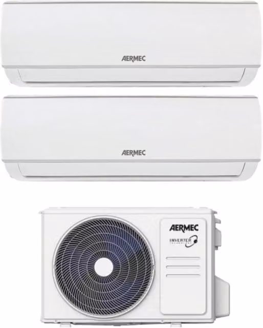 Condizionatore Dual Split Aermec SGE 9+12 con MGE520 R-32 Bianco con Wi-Fi e Controllo via App