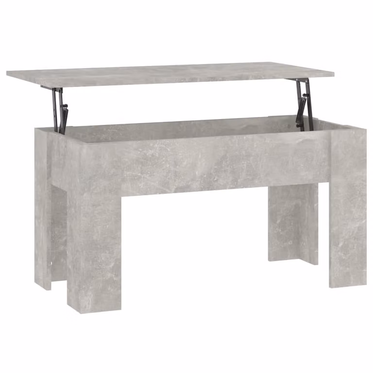 Tavolino Salotto Grigio Cemento 101x49x52 cm Legno Multistrato