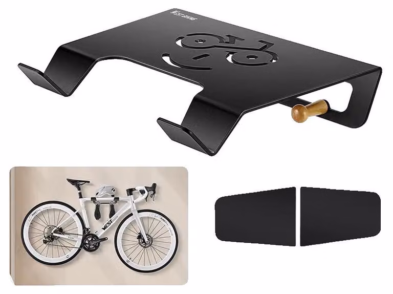 Portabici da parete, design resistente, costruzione duratura, colore: bianco