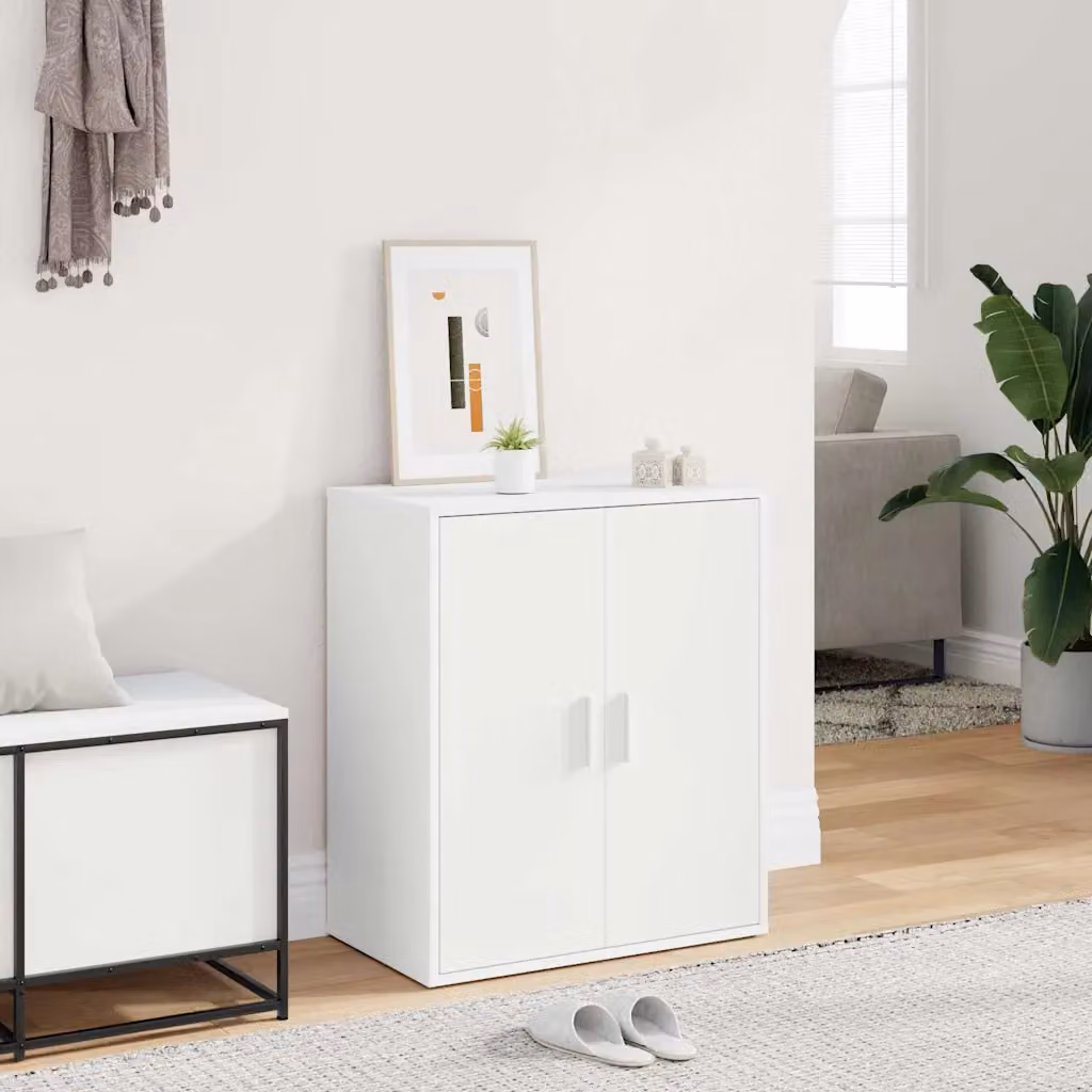 Armadio porta scarpe moderno vidaXL in MDF bianco L 60 cm x P 35 cm x H 70 cm