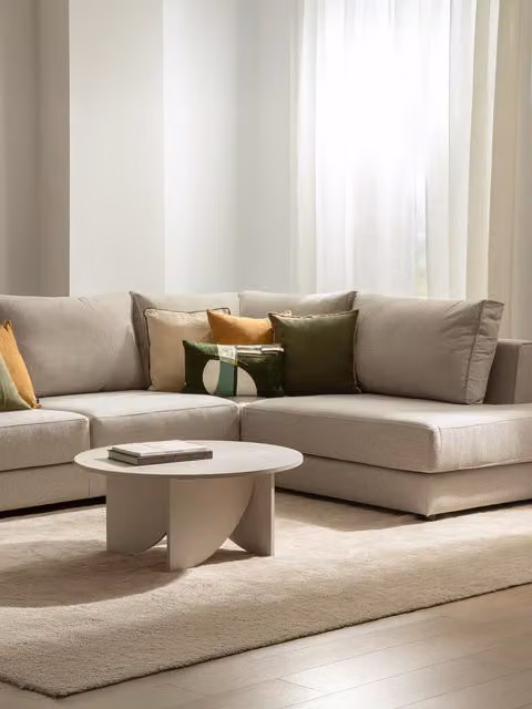 Tavolino rotondo Sauris Kenay Home colore tortora diametro 80 cm